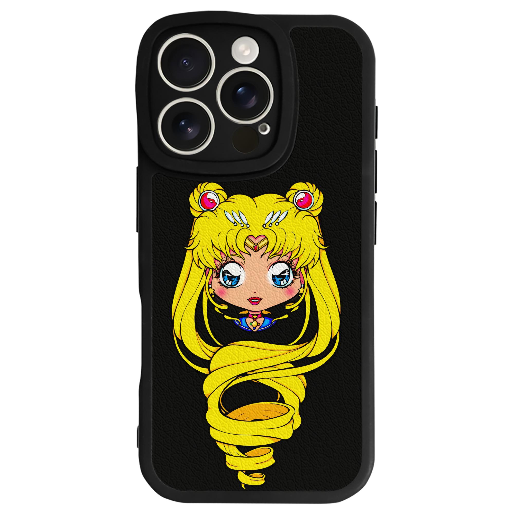 （画像用） 美少女戦士セーラームーン 月野 うさぎ つきの うさぎ Sailor Moon Tsukino Usagi 【iPhone 16シリーズ対応】シリコンスマホケース（レザー調） 材質：シリコン